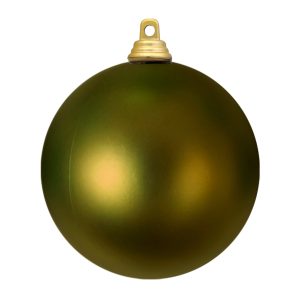 Dark lime green mat kerstbal