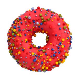 Stijlvolle decoratieve donutvorm, perfect voor moderne en feestelijke kerstarrangementen.